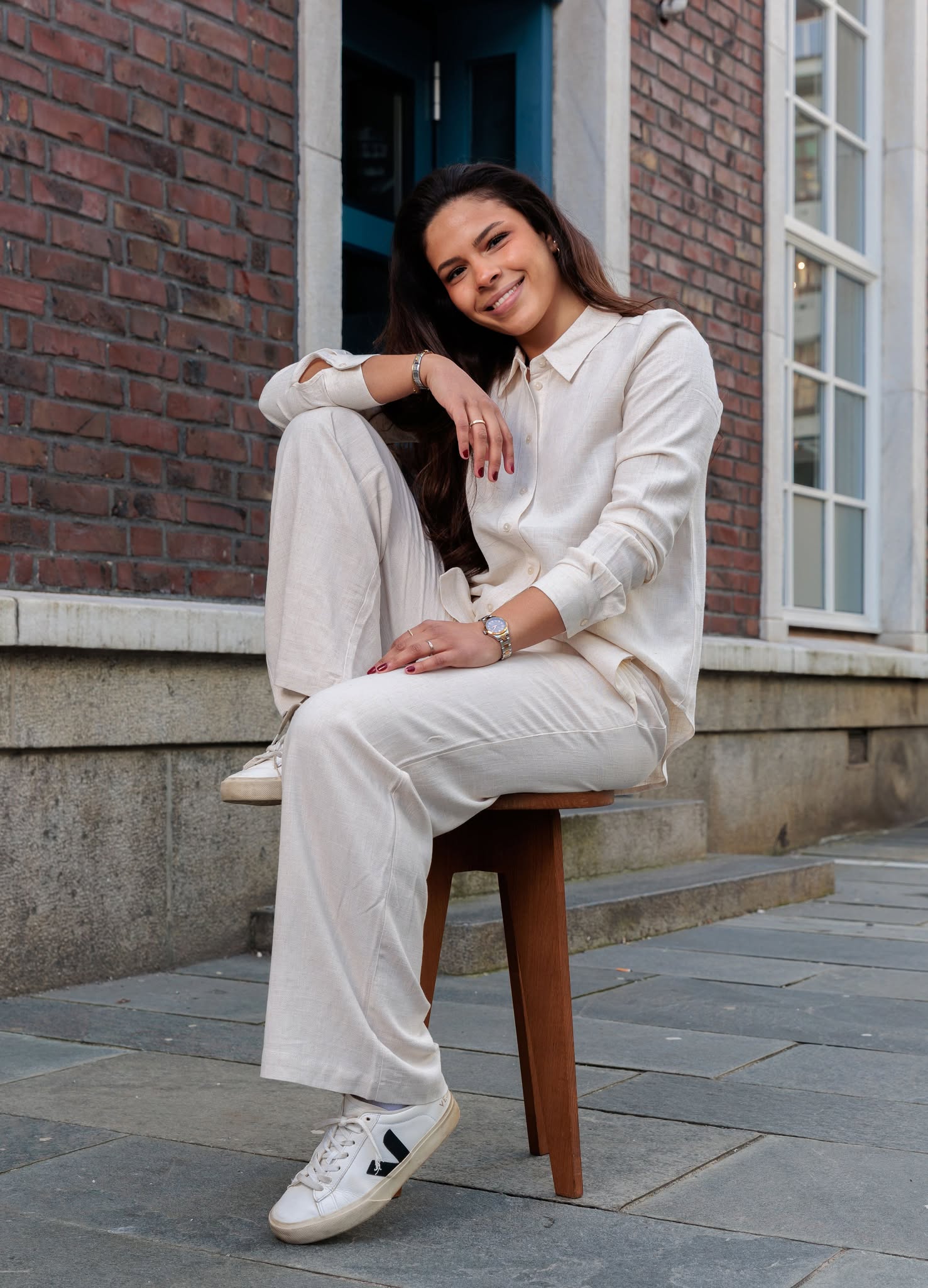 Viva lin skjorte - Beige/ Sand